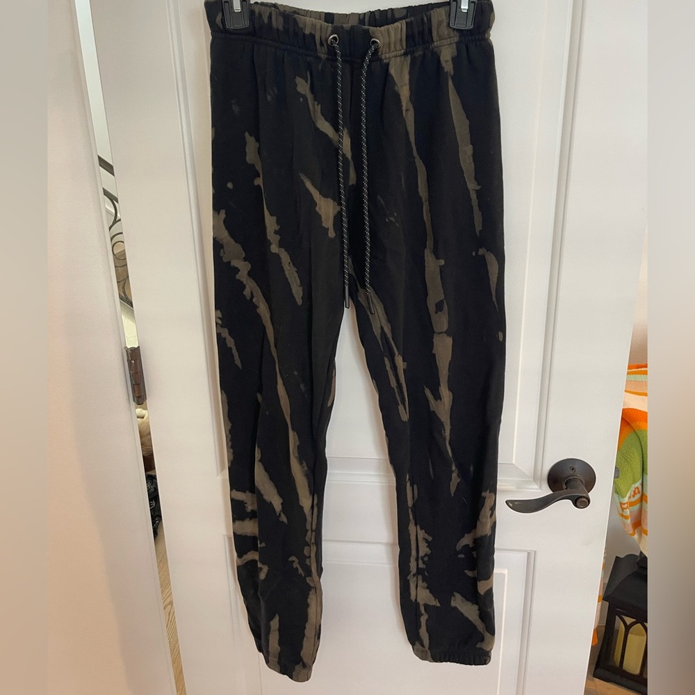 Pam & Gela Black and Tan Tie-Dye Joggers